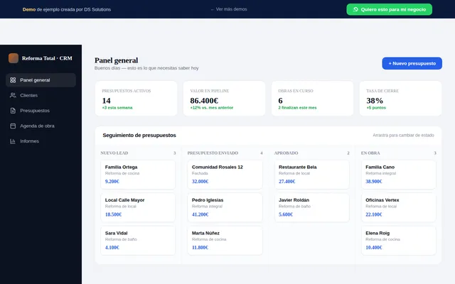 Demo crm-reformas