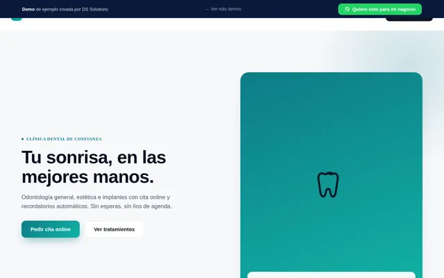 Captura de la demo dental