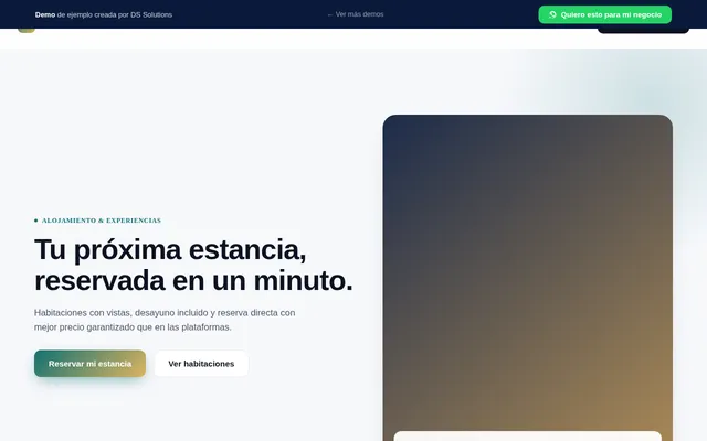 Captura de la demo hotel