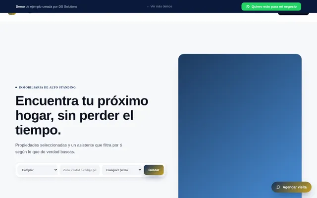 Captura de la demo inmobiliaria