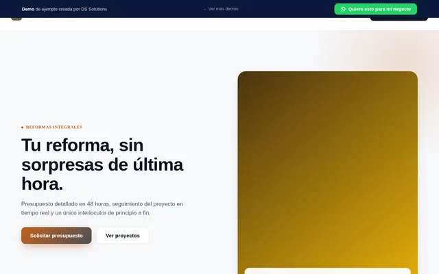 Captura de la demo reformas
